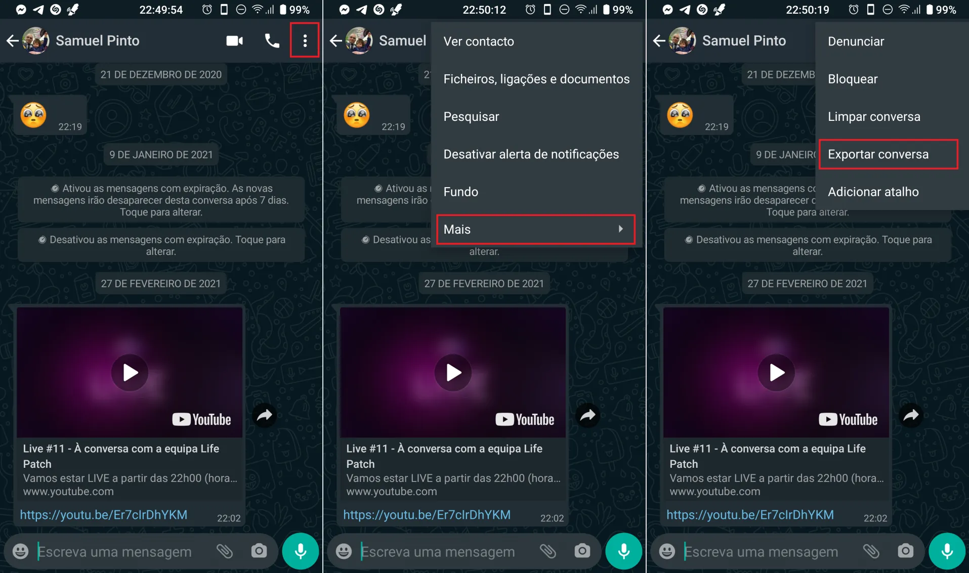 Como transferir as conversas do WhatsApp para o Telegram