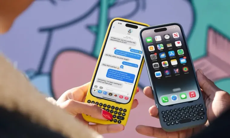 “Clicks” o teclado físico para iPhone