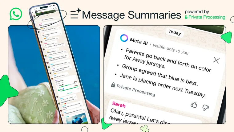 WhatsApp lança resumos de mensagens privadas por Inteligência Artificial