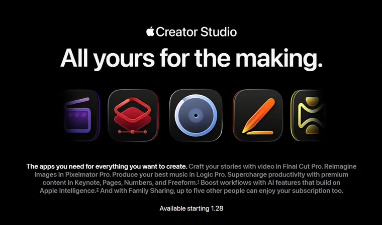 Apple Creator Studio: a resposta da maçã à Adobe